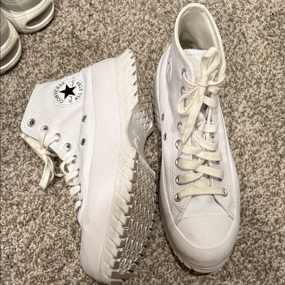 Converse Women's White Platform Sneakers